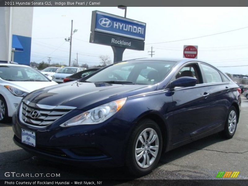 Indigo Blue Pearl / Camel 2011 Hyundai Sonata GLS