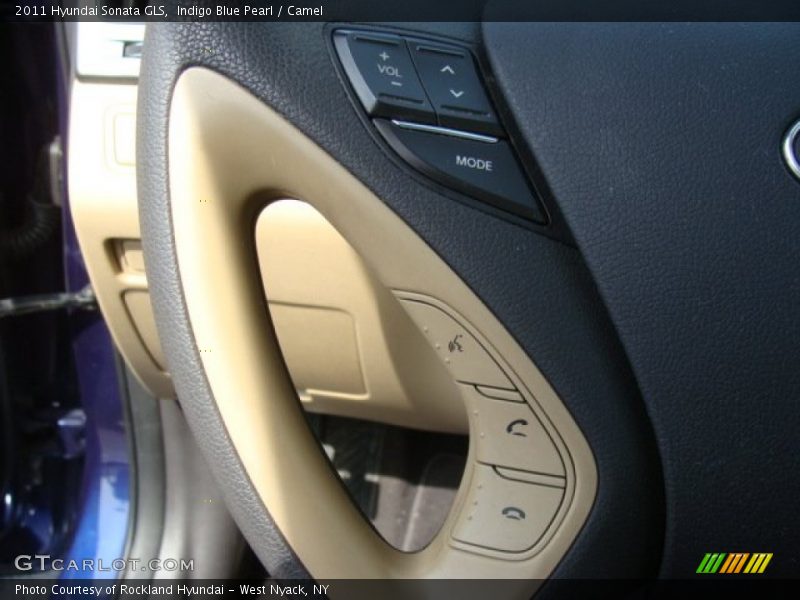 Indigo Blue Pearl / Camel 2011 Hyundai Sonata GLS