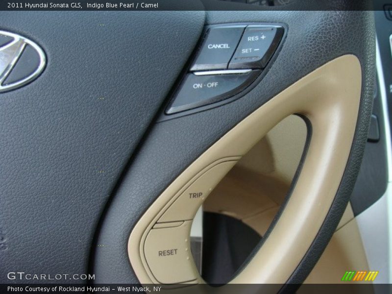 Indigo Blue Pearl / Camel 2011 Hyundai Sonata GLS