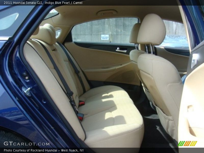 Indigo Blue Pearl / Camel 2011 Hyundai Sonata GLS