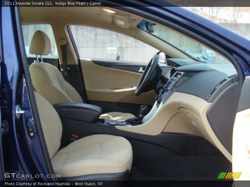 Indigo Blue Pearl / Camel 2011 Hyundai Sonata GLS