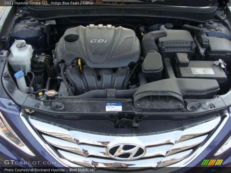 Indigo Blue Pearl / Camel 2011 Hyundai Sonata GLS
