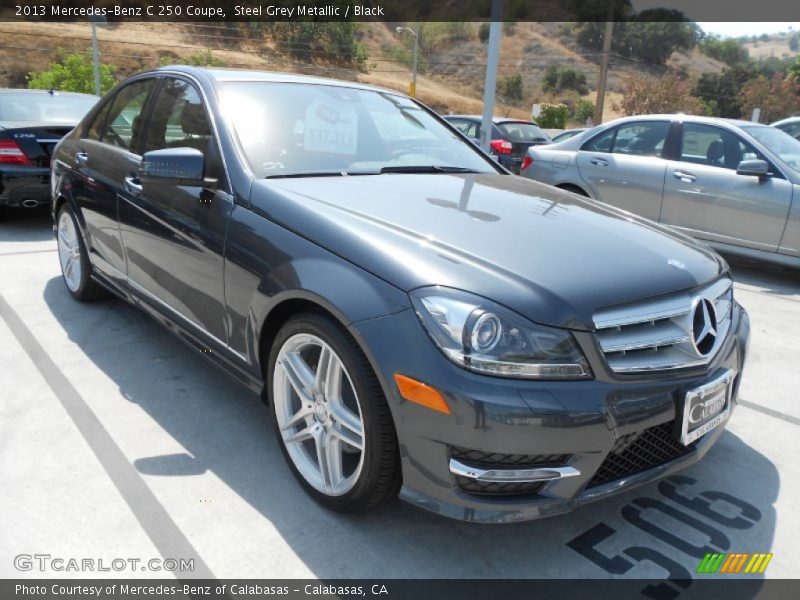 Steel Grey Metallic / Black 2013 Mercedes-Benz C 250 Coupe