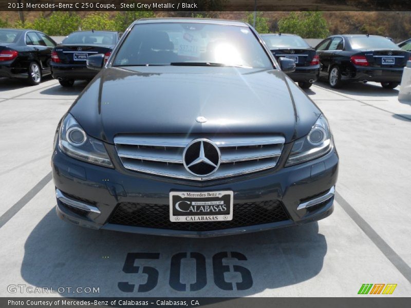 Steel Grey Metallic / Black 2013 Mercedes-Benz C 250 Coupe
