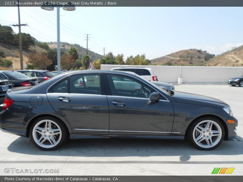 Steel Grey Metallic / Black 2013 Mercedes-Benz C 250 Coupe