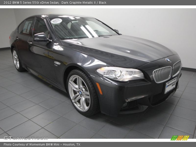 Dark Graphite Metallic II / Black 2012 BMW 5 Series 550i xDrive Sedan