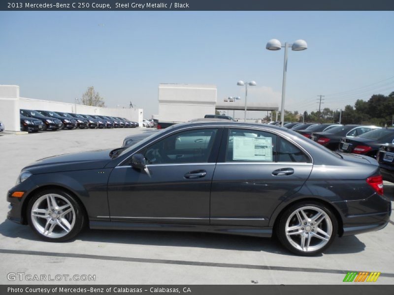 Steel Grey Metallic / Black 2013 Mercedes-Benz C 250 Coupe