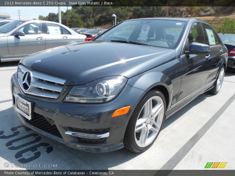 Steel Grey Metallic / Black 2013 Mercedes-Benz C 250 Coupe