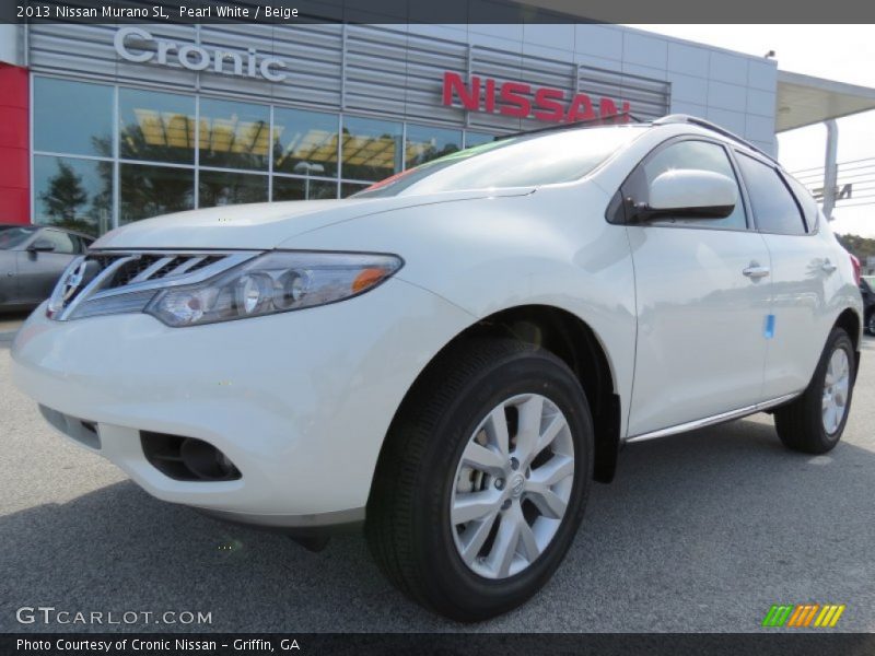Pearl White / Beige 2013 Nissan Murano SL