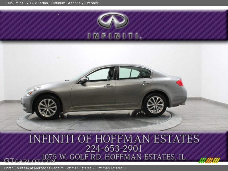 Platinum Graphite / Graphite 2009 Infiniti G 37 x Sedan