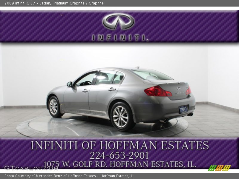 Platinum Graphite / Graphite 2009 Infiniti G 37 x Sedan
