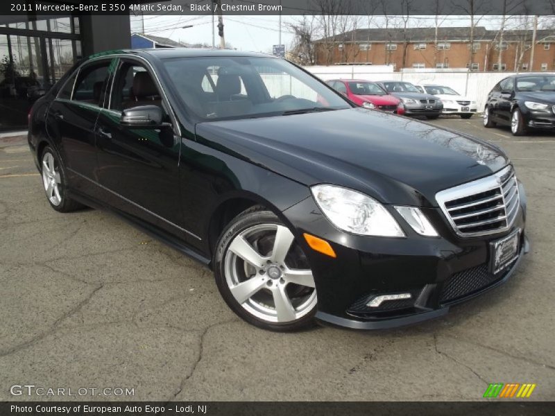 Black / Chestnut Brown 2011 Mercedes-Benz E 350 4Matic Sedan