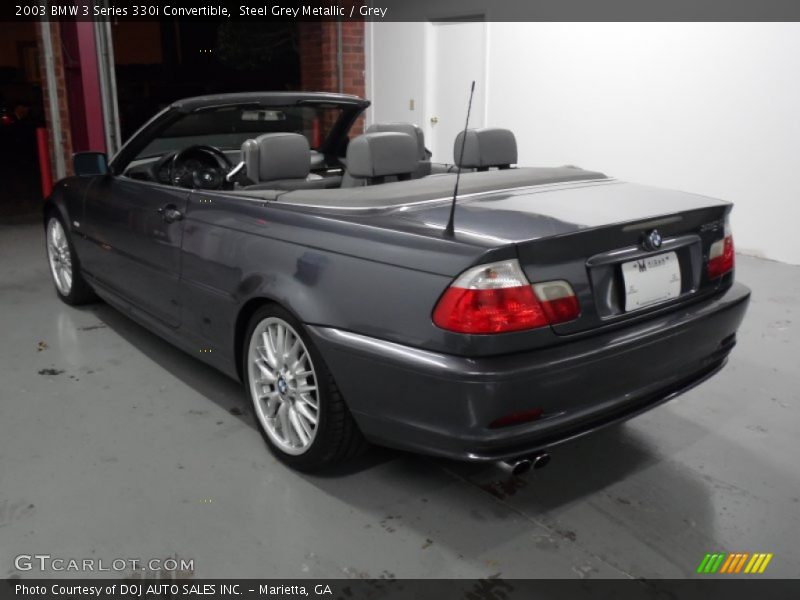 Steel Grey Metallic / Grey 2003 BMW 3 Series 330i Convertible