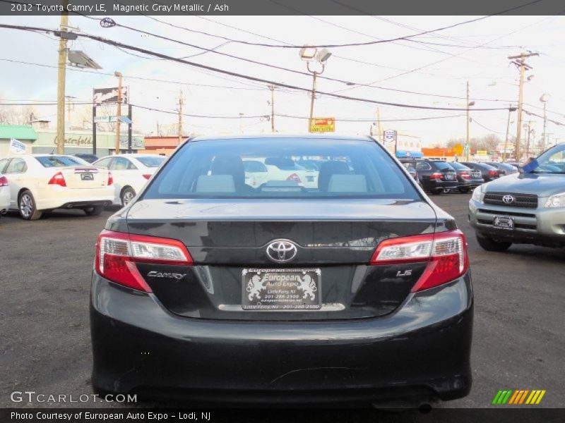 Magnetic Gray Metallic / Ash 2012 Toyota Camry LE