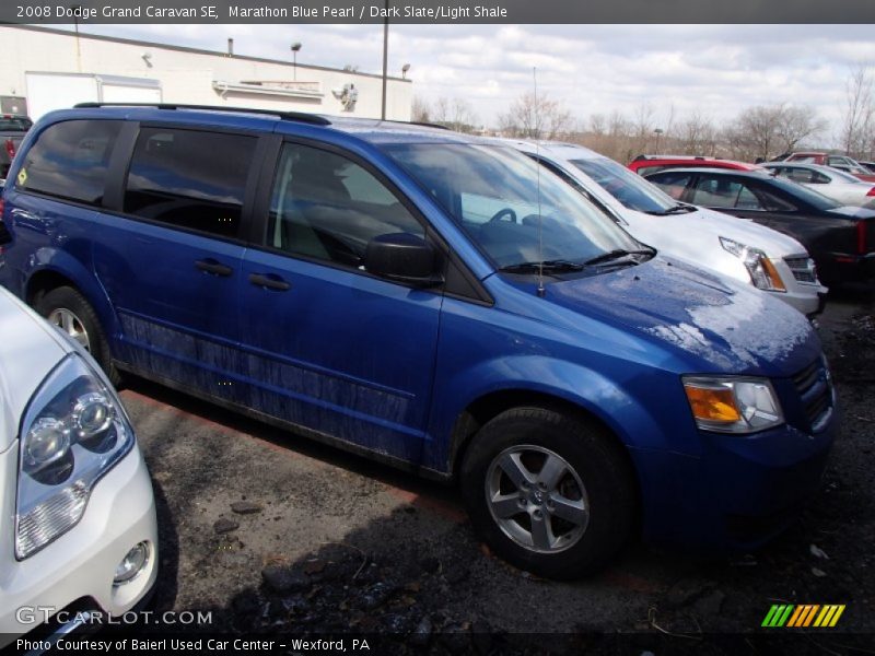 Marathon Blue Pearl / Dark Slate/Light Shale 2008 Dodge Grand Caravan SE