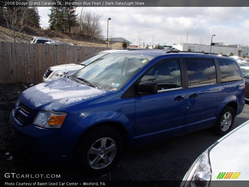Marathon Blue Pearl / Dark Slate/Light Shale 2008 Dodge Grand Caravan SE
