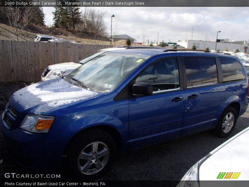 Marathon Blue Pearl / Dark Slate/Light Shale 2008 Dodge Grand Caravan SE