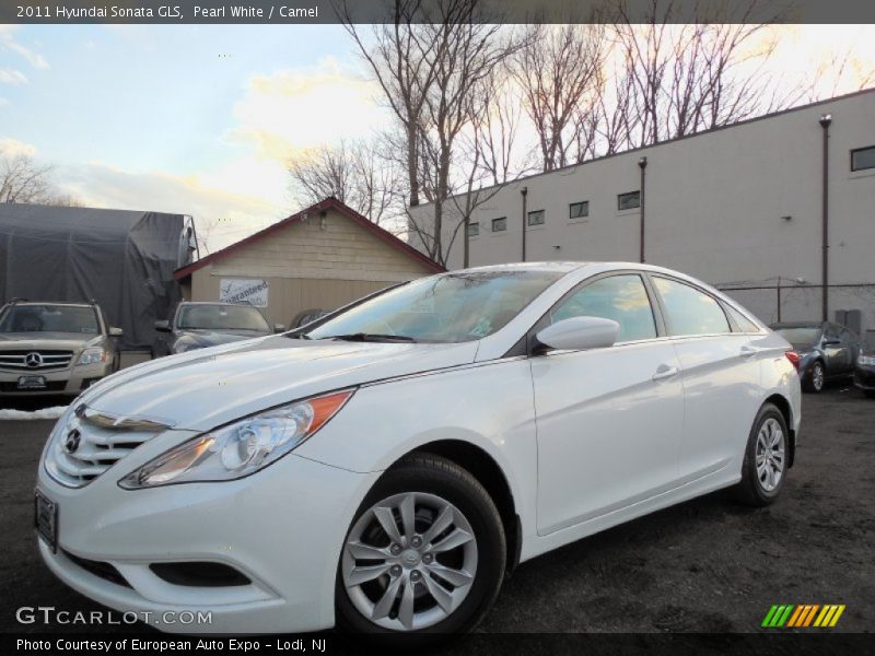 Pearl White / Camel 2011 Hyundai Sonata GLS