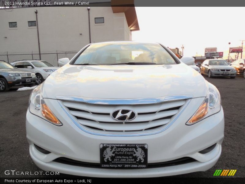 Pearl White / Camel 2011 Hyundai Sonata GLS