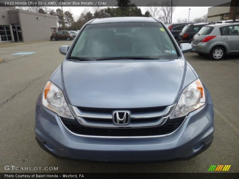 Glacier Blue Metallic / Gray 2010 Honda CR-V EX-L AWD