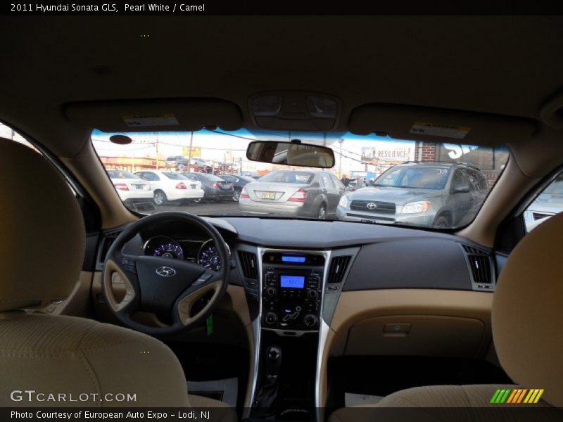 Pearl White / Camel 2011 Hyundai Sonata GLS