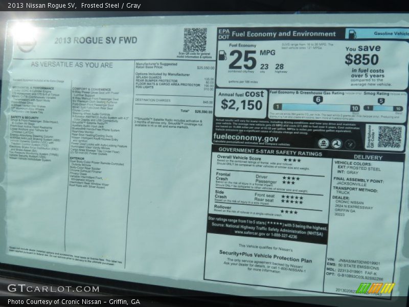 Frosted Steel / Gray 2013 Nissan Rogue SV