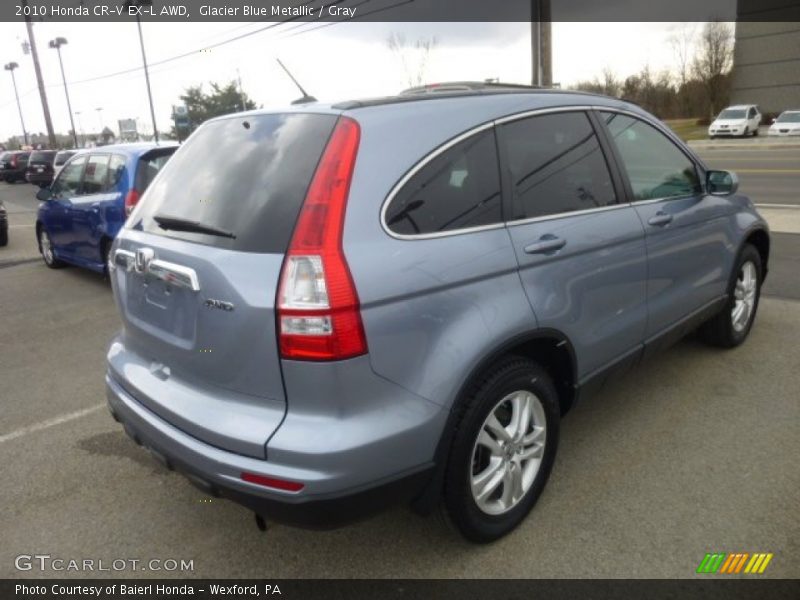 Glacier Blue Metallic / Gray 2010 Honda CR-V EX-L AWD