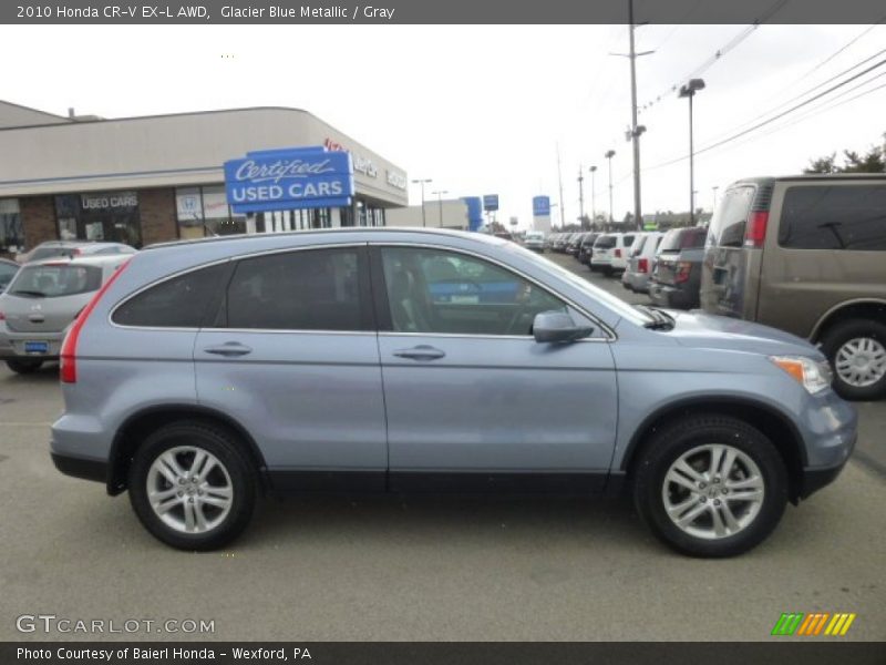 Glacier Blue Metallic / Gray 2010 Honda CR-V EX-L AWD