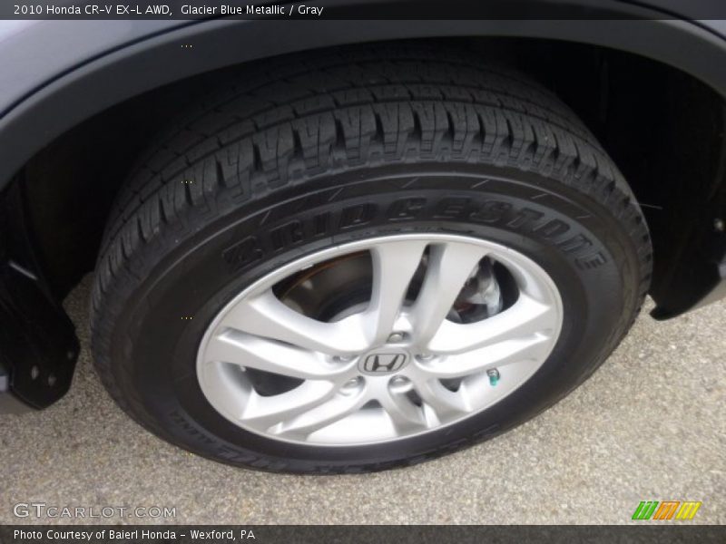 Glacier Blue Metallic / Gray 2010 Honda CR-V EX-L AWD