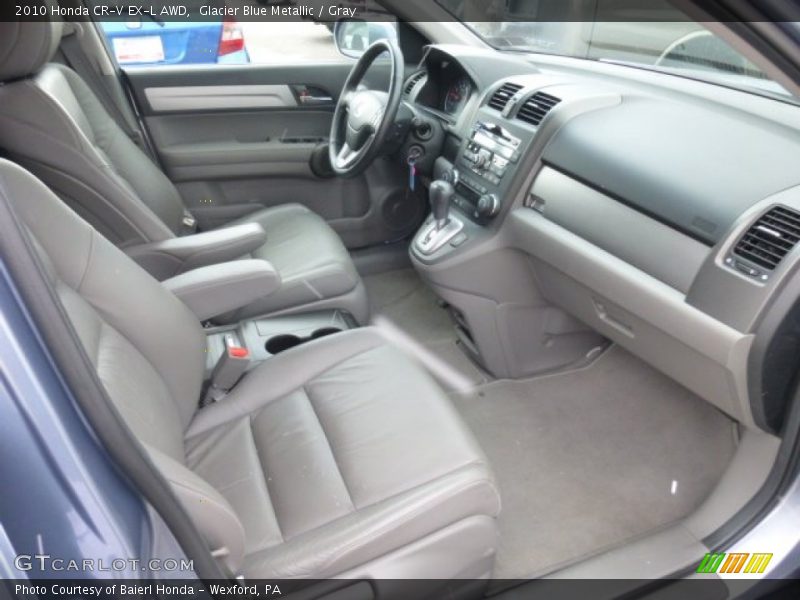 Glacier Blue Metallic / Gray 2010 Honda CR-V EX-L AWD