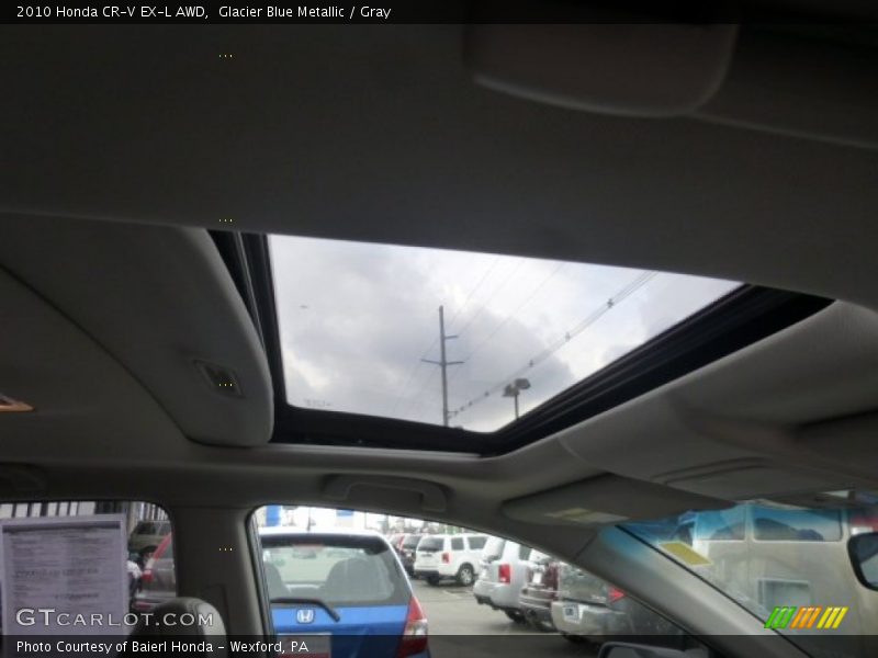 Glacier Blue Metallic / Gray 2010 Honda CR-V EX-L AWD