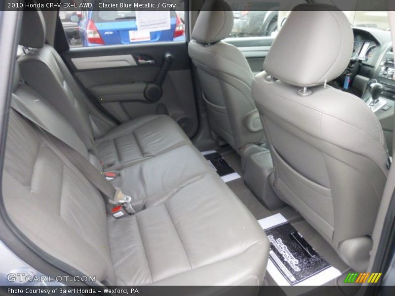 Glacier Blue Metallic / Gray 2010 Honda CR-V EX-L AWD
