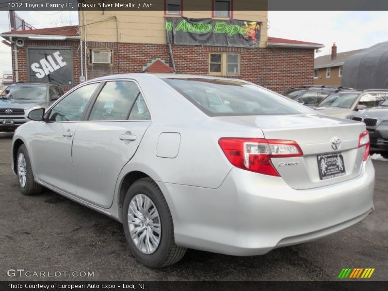 Classic Silver Metallic / Ash 2012 Toyota Camry LE