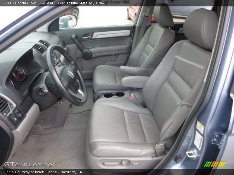 Glacier Blue Metallic / Gray 2010 Honda CR-V EX-L AWD
