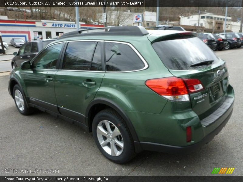 Cypress Green Pearl / Warm Ivory Leather 2013 Subaru Outback 2.5i Limited