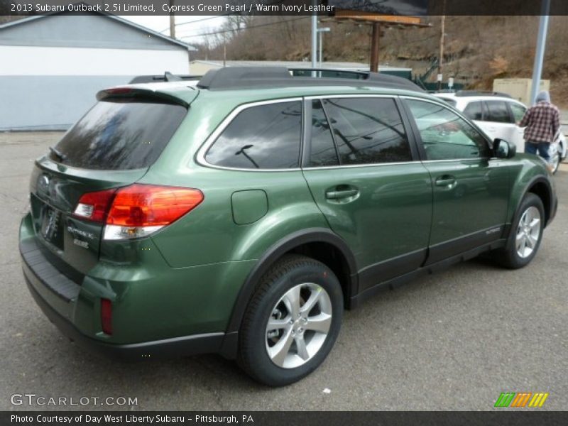 Cypress Green Pearl / Warm Ivory Leather 2013 Subaru Outback 2.5i Limited