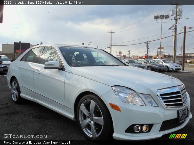 Arctic White / Black 2010 Mercedes-Benz E 350 Sedan