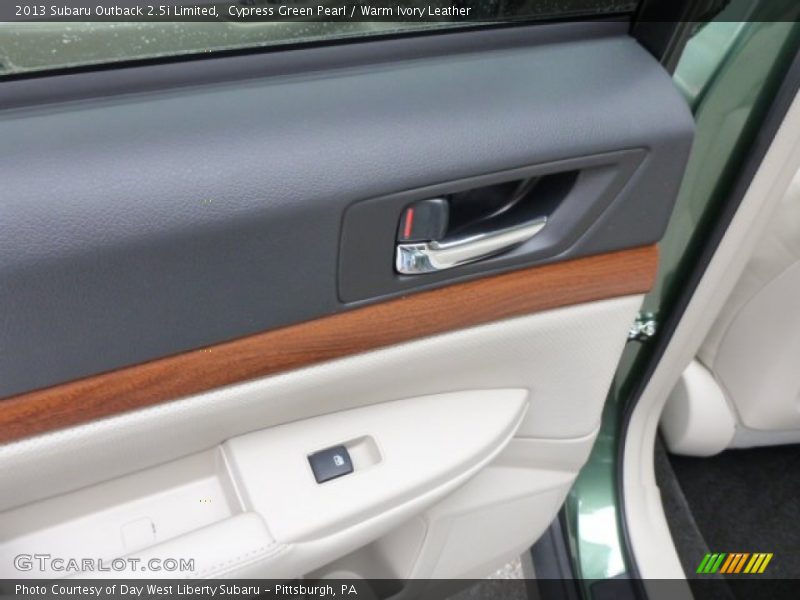 Cypress Green Pearl / Warm Ivory Leather 2013 Subaru Outback 2.5i Limited