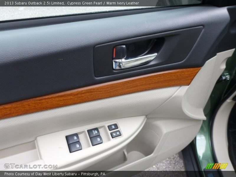 Cypress Green Pearl / Warm Ivory Leather 2013 Subaru Outback 2.5i Limited