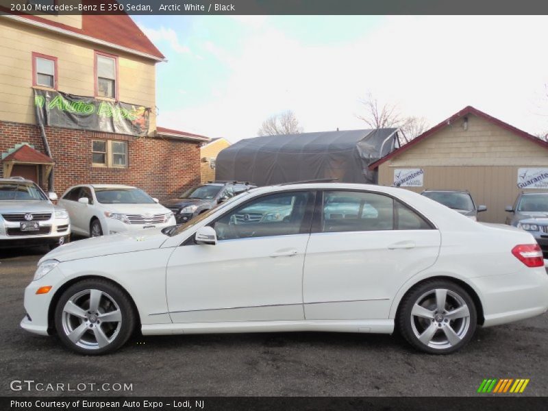 Arctic White / Black 2010 Mercedes-Benz E 350 Sedan