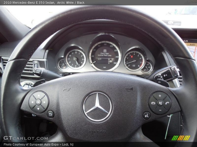 Arctic White / Black 2010 Mercedes-Benz E 350 Sedan