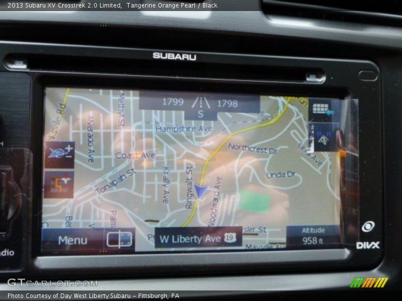 Navigation of 2013 XV Crosstrek 2.0 Limited