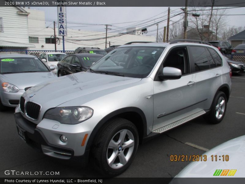 Titanium Silver Metallic / Black 2010 BMW X5 xDrive30i