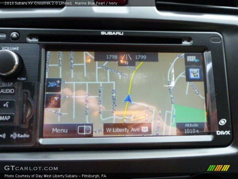 Navigation of 2013 XV Crosstrek 2.0 Limited