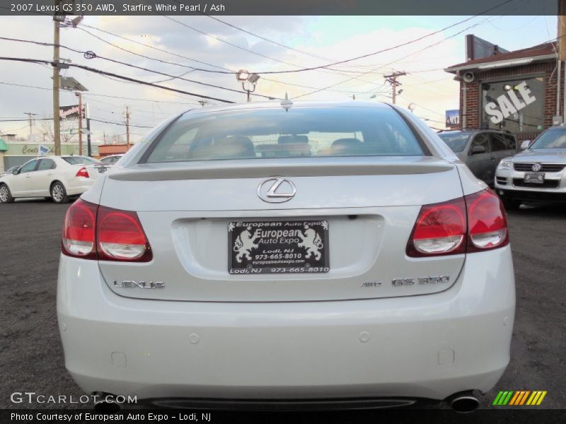 Starfire White Pearl / Ash 2007 Lexus GS 350 AWD