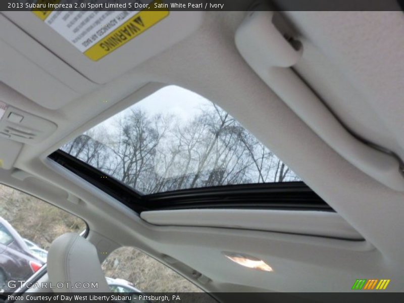 Sunroof of 2013 Impreza 2.0i Sport Limited 5 Door