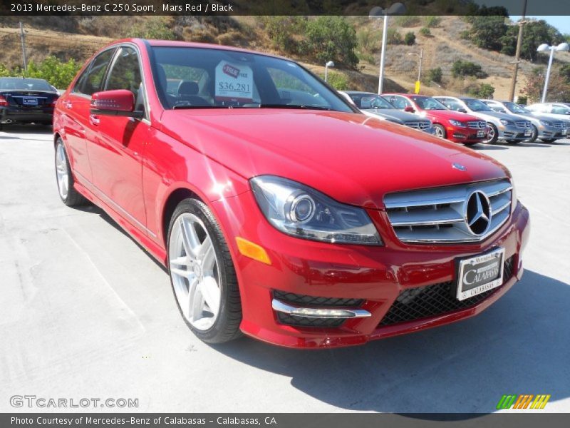 Mars Red / Black 2013 Mercedes-Benz C 250 Sport
