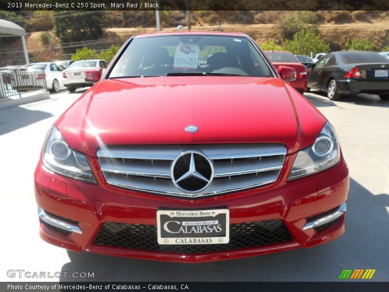 Mars Red / Black 2013 Mercedes-Benz C 250 Sport