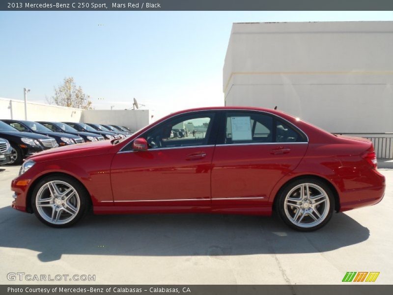 Mars Red / Black 2013 Mercedes-Benz C 250 Sport