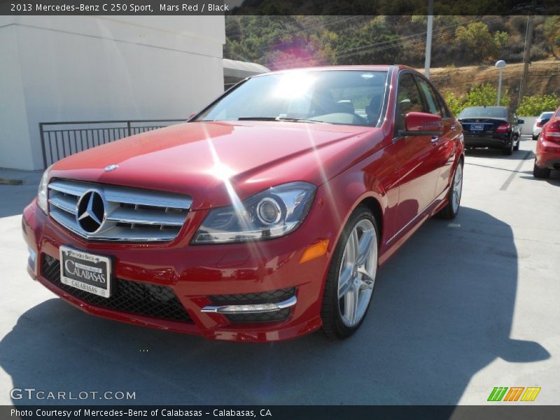 Mars Red / Black 2013 Mercedes-Benz C 250 Sport